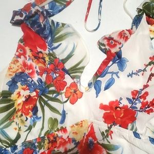 Floral halter dress